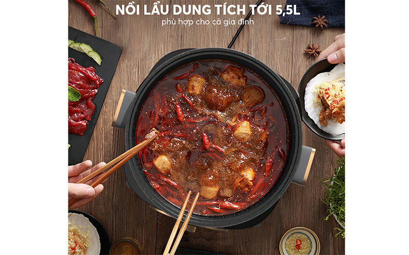 Nồi lẩu nướng điện đa năng Elmich MEP-3910 - Hàng chính hãng