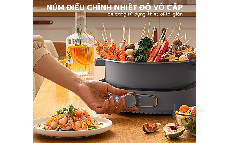 Nồi lẩu nướng điện đa năng Elmich MEP-3910 - Hàng chính hãng