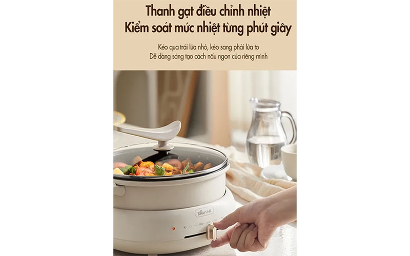 Nồi lẩu nướng hấp đa năng Bear C40W2 - Hàng chính hãng