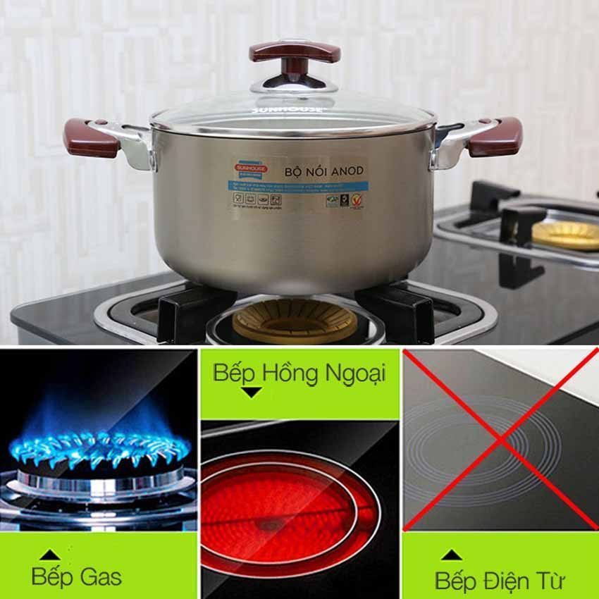 Thiết kế của nồi lẻ Anod Sunhouse SH8831-20 EBN
