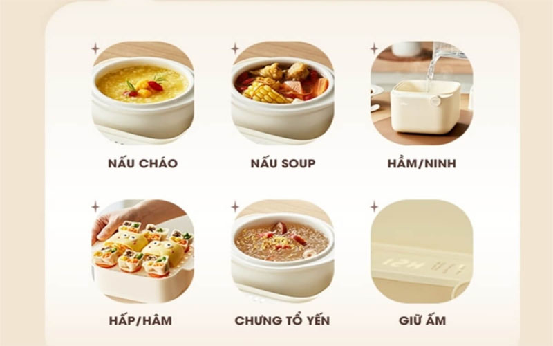 Nồi nấu chậm Bear SB-NNC08 - Hàng chính hãng