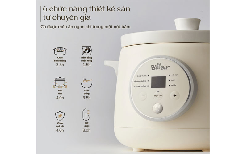 Nồi nấu chậm Bear SB-NNC15 - Hàng chính hãng