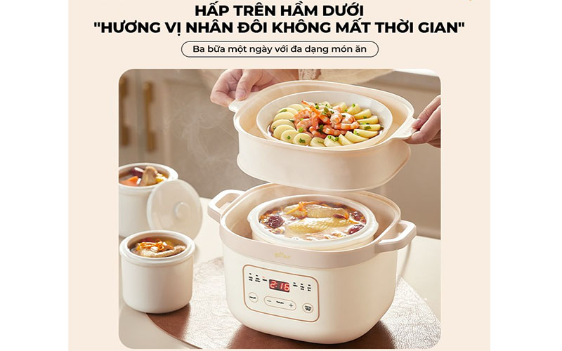 Nồi nấu chậm Bear SB-NNC16 - Hàng chính hãng