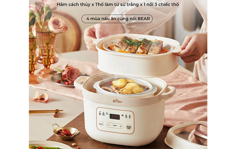 Nồi nấu chậm Bear SB-NNC16 - Hàng chính hãng
