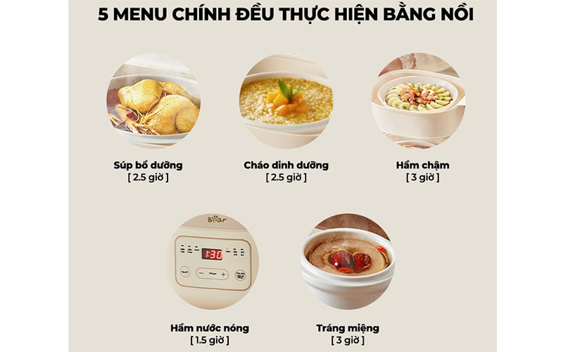 Nồi nấu chậm Bear SB-NNC16 - Hàng chính hãng