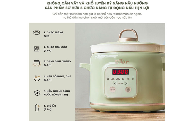 Nồi nấu chậm Bear SB-NNC20