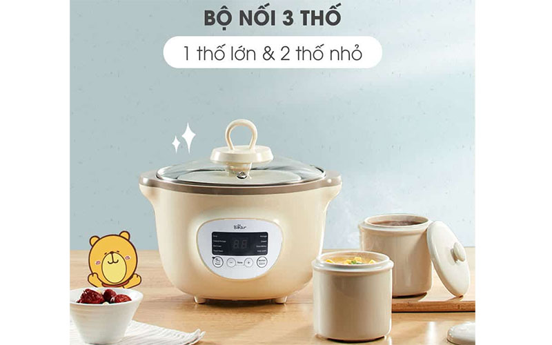 Nồi nấu chậm Bear SUBE002 - Hàng chính hãng