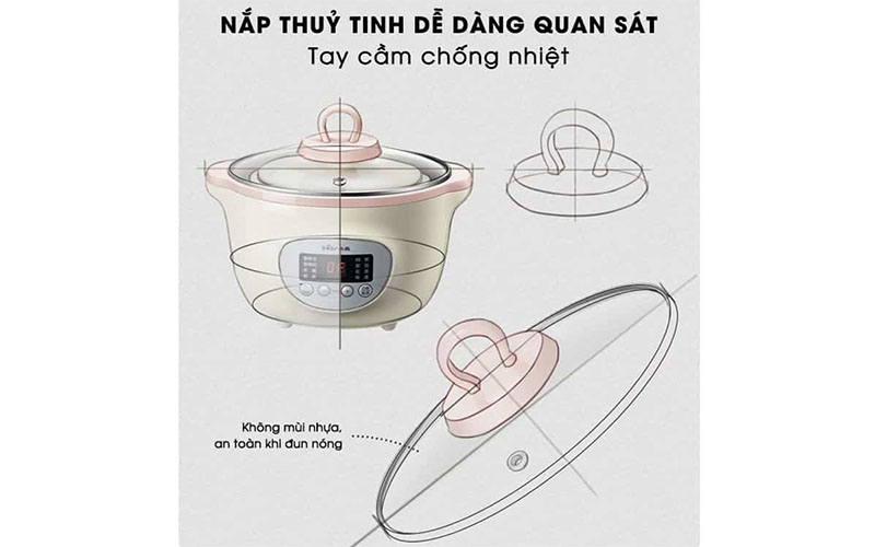 Nồi nấu chậm Bear SUBE002 - Hàng chính hãng