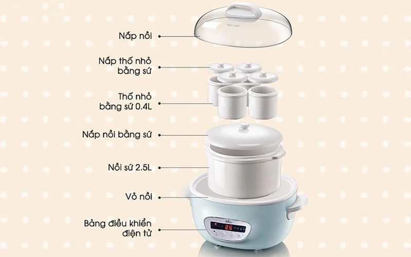 Nồi nấu chậm Bear SUBE003 - Hàng chính hãng