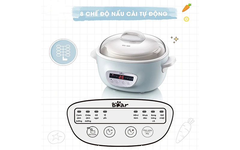 Nồi nấu chậm Bear SUBE003 - Hàng chính hãng