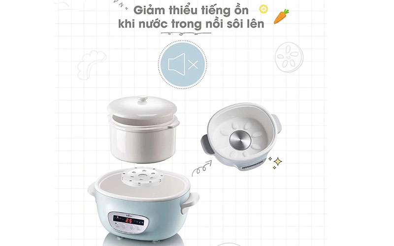 Nồi nấu chậm Bear SUBE003 - Hàng chính hãng
