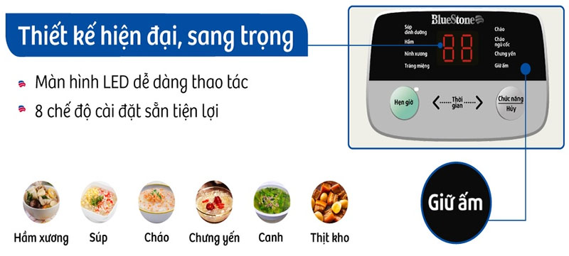 Nồi nấu chậm Bluestone SCB-6123 - Hàng chính hãng