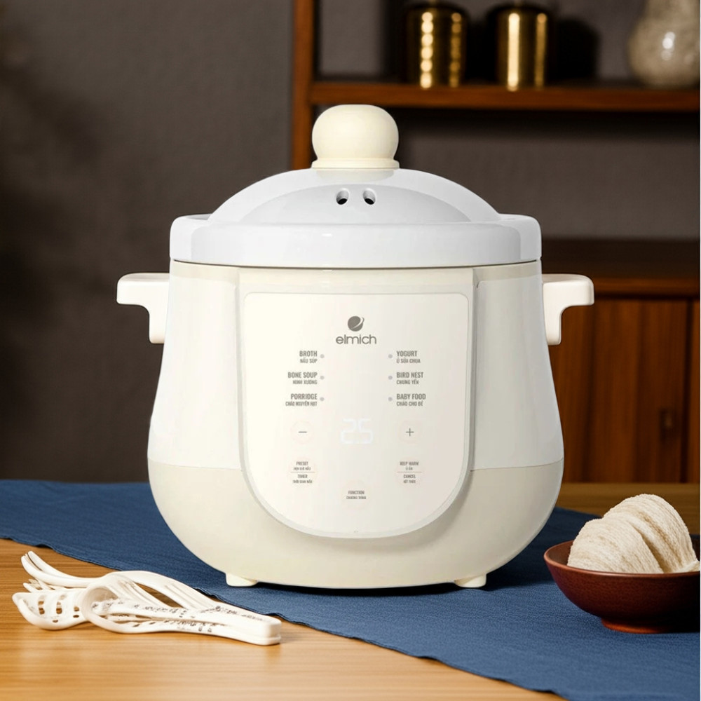Nồi nấu chậm 1L Elmich SCE-8524OL - Hàng chính hãng
