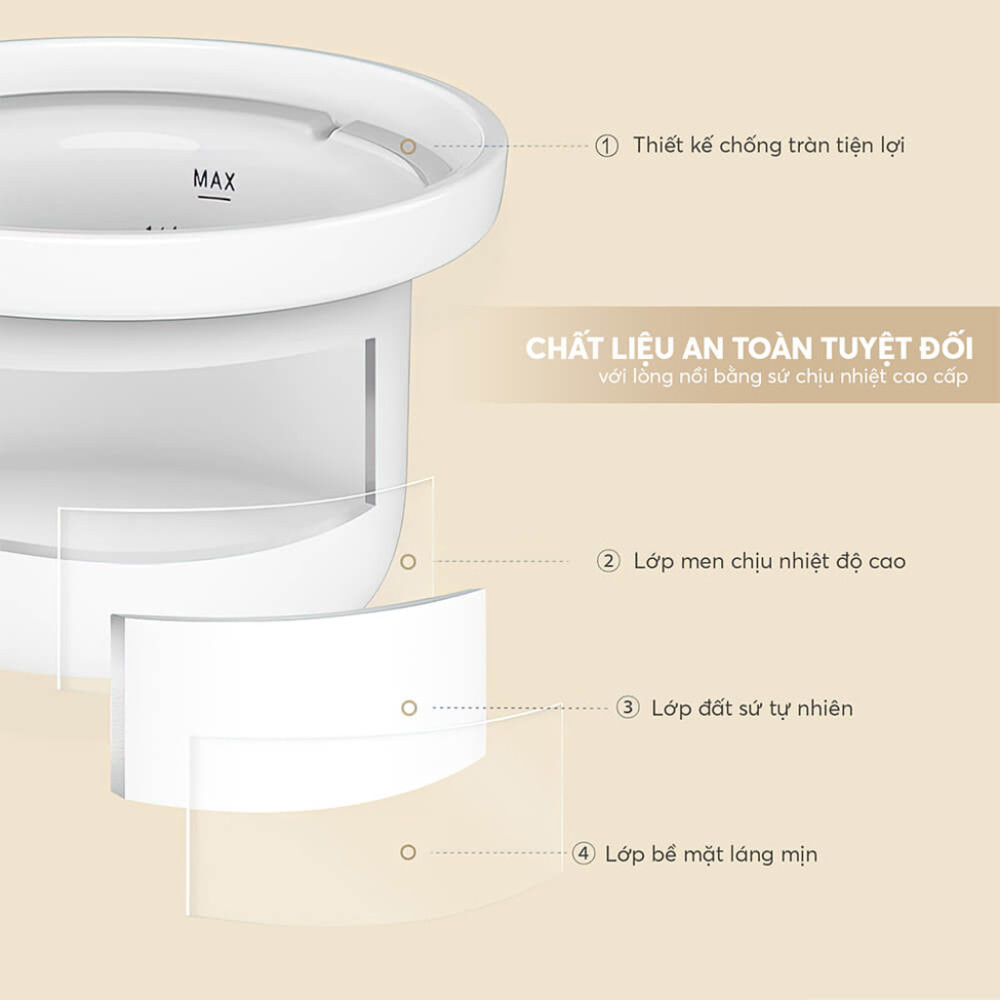 Nồi nấu chậm 1L Elmich SCE-8524OL - Hàng chính hãng