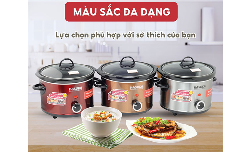Nồi nấu chậm Hasuka HSK-118 - Hàng chính hãng