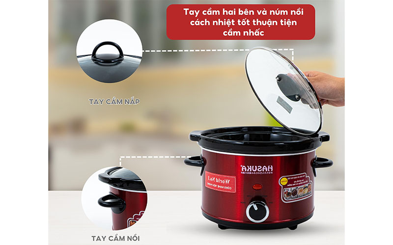Nồi nấu chậm Hasuka HSK-118 - Hàng chính hãng