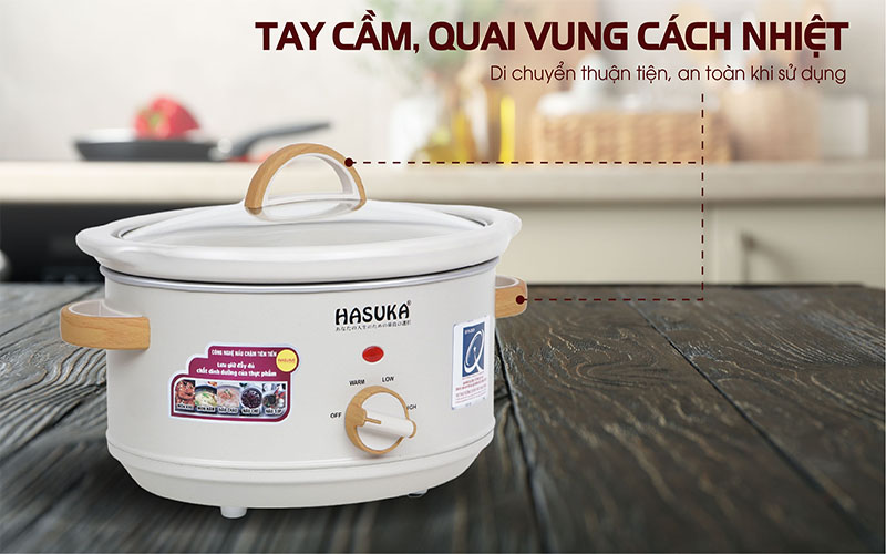 Nồi nấu chậm Hasuka HSK-136 - Hàng chính hãng