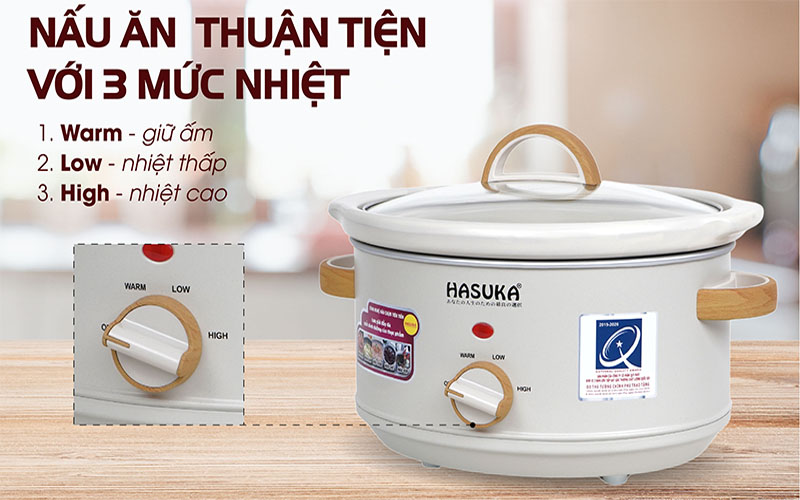 Nồi nấu chậm Hasuka HSK-136 - Hàng chính hãng