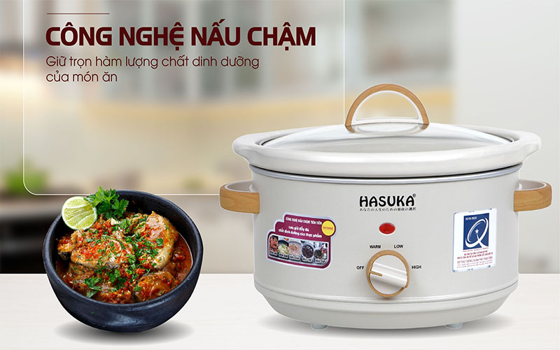 Nồi nấu chậm Hasuka HSK-136 - Hàng chính hãng