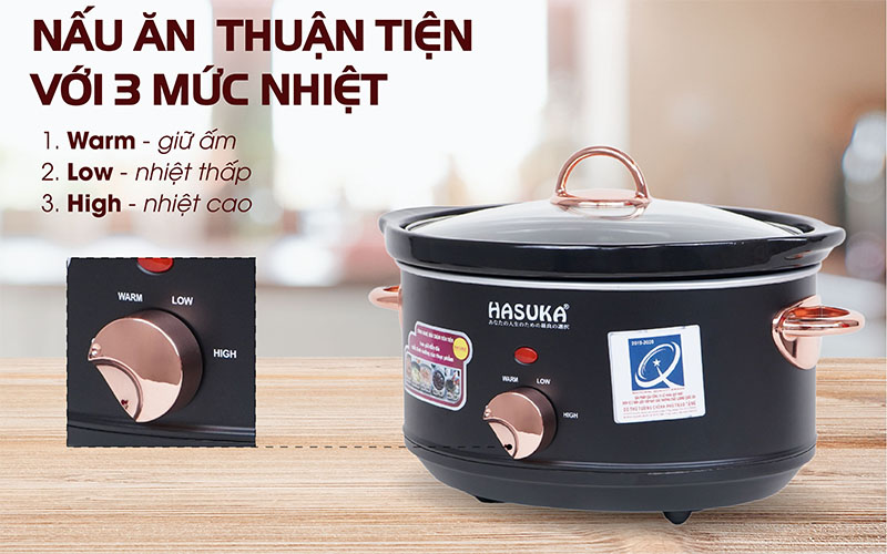 Nồi nấu chậm Hasuka HSK-138 - Hàng chính hãng