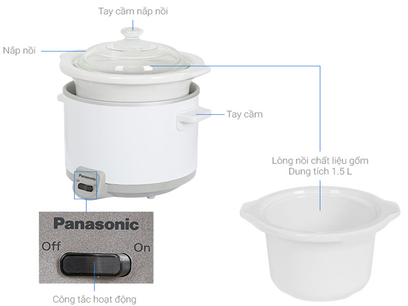Nồi nấu chậm Panasonic NF-N15SRA - Hàng chính hãng