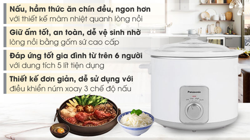 Nồi nấu chậm Panasonic NF-N50ASRA - Hàng chính hãng