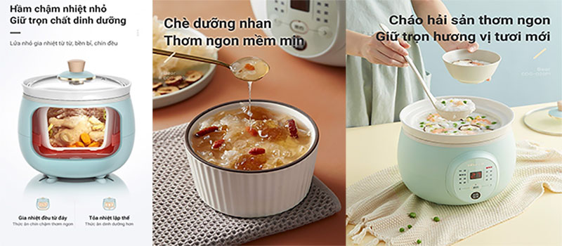 Nồi nấu chậm đa năng Bear DDG-D20P1 - Hàng chính hãng