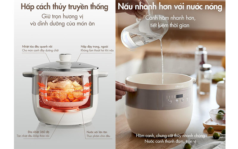 Công nghệ nấu của Nồi nấu chậm đa năng Bear DDZ-B25Q3