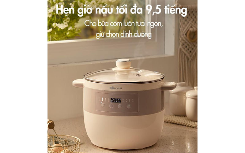 Chức năng hẹn giờ của Nồi nấu chậm đa năng Bear DDZ-B25Q3