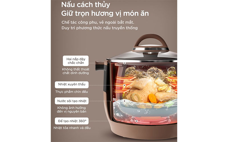 Nồi nấu chậm đa năng Bear DDZ-B45Z1 - Hàng chính hãng