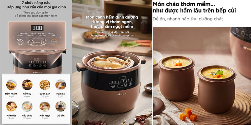 Nồi nấu chậm đa năng Bear DDZ-B45Z1 - Hàng chính hãng