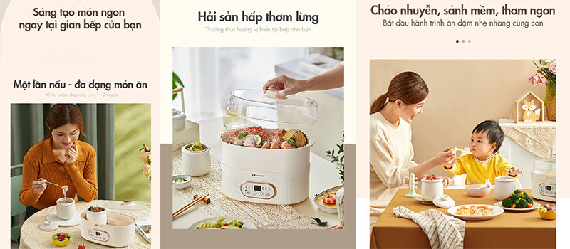 Nồi nấu chậm đa năng Bear DDZ-C10V1 - Hàng chính hãng