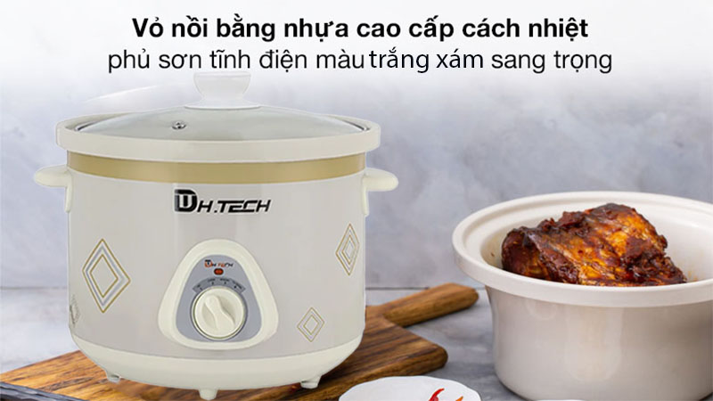 Nồi nấu chậm điện H.TECH HTSC-2.5S - Hàng chính hãng