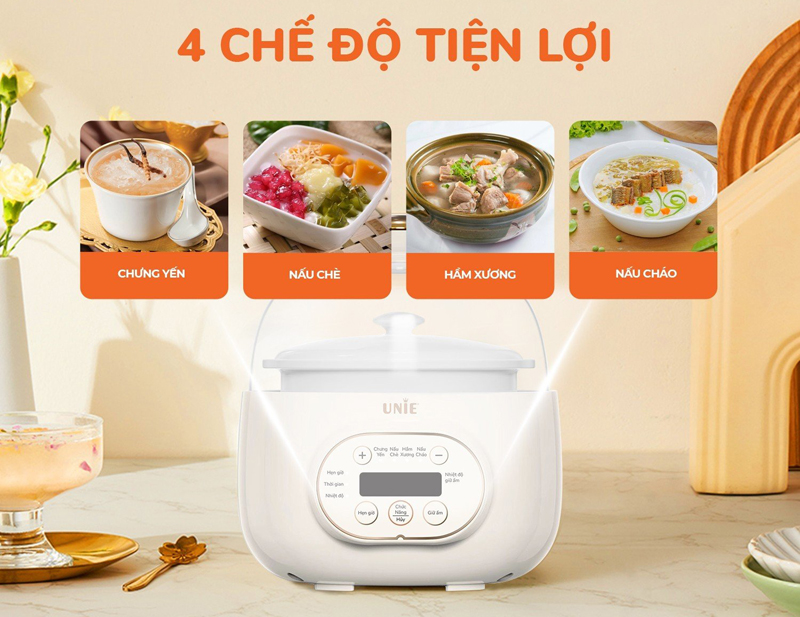 Nồi nấu chậm Unie USC102W - Hàng chính hãng