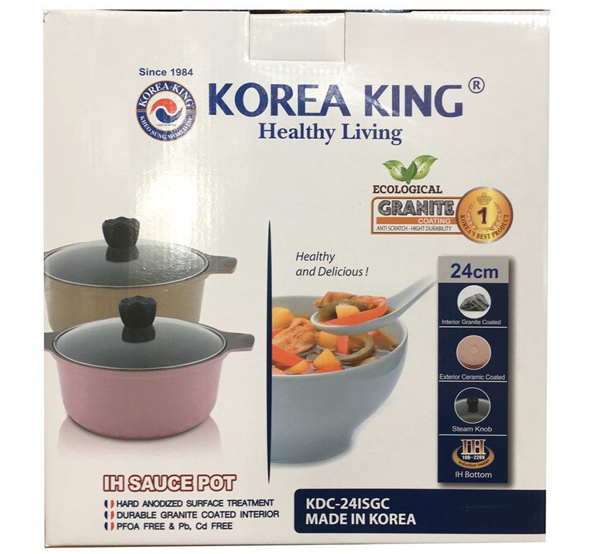 Nồi nấu men đá Granite Korea King KDC-24ISGC - Hàng chính hãng