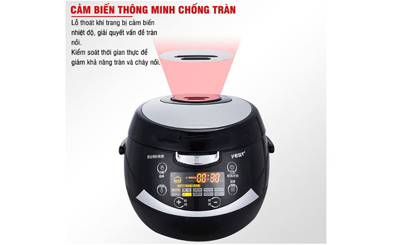 Chức năng cảm biến chống tràn của Nồi nấu trân châu tự động Fest RC-5L