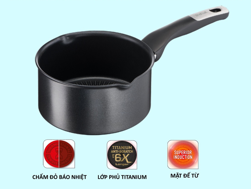Nồi cán dài Tefal Unlimited 16cm G2552802 - Hàng chính hãng