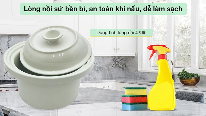 Thiết kế lòng nồi của Nồi tiềm điện Lorente LT-145