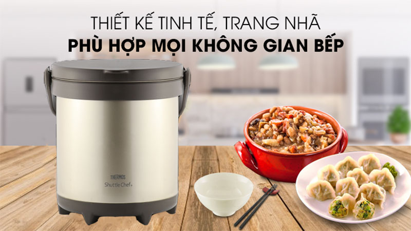 Thiết kế của Nồi ủ giữ nhiệt Thermos TCRA-4500-GL