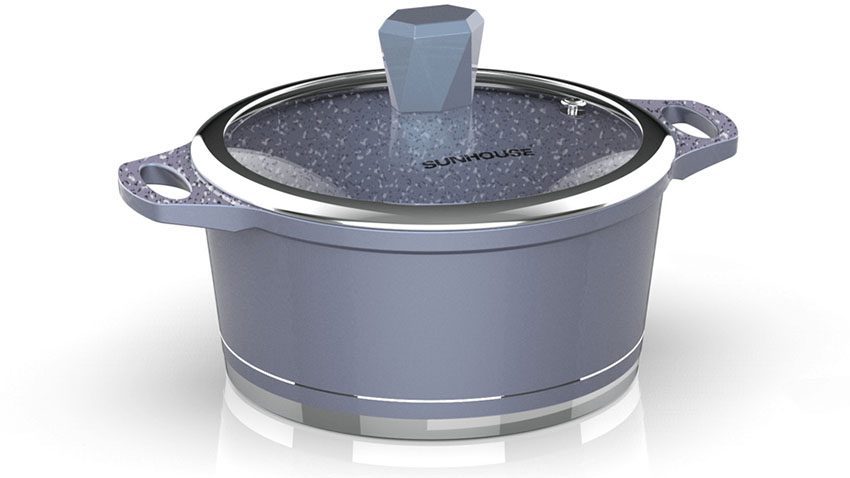 Nồi vân đá đáy từ 24cm Sunhouse Mama SHG2024MMA - Hàng chính hãng