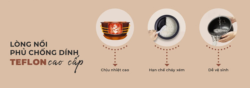 Nồi cơm điện nắp gài 2.2L Nagakawa NAG0144 - Hàng chính hãng