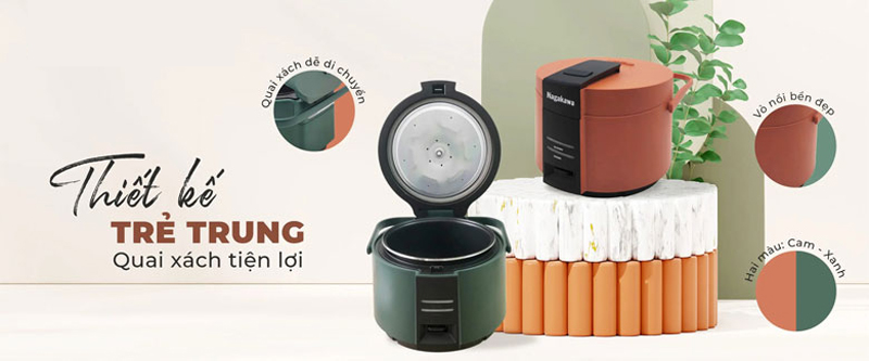 Nồi cơm điện nắp gài 2.2L Nagakawa NAG0144 - Hàng chính hãng