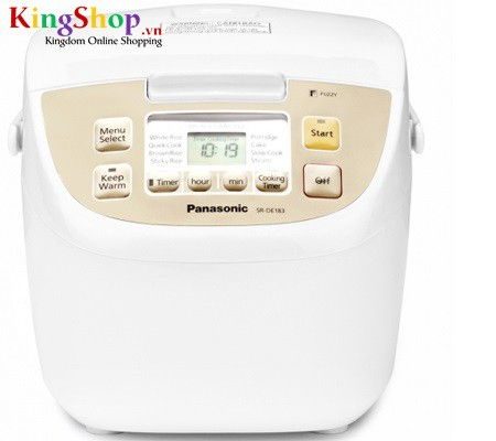Nồi cơm điện tử Panasonic SR-DE183WRA - Dung tích 1,8 Lít - Hàng chính hãng