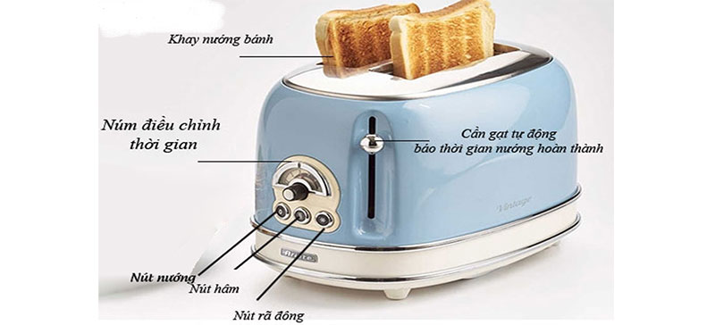 Máy nướng bánh mỳ 2 khay Ariete MOD.0155/15 - Hàng chính hãng