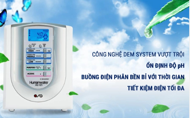 Máy điện giải ion kiềm OSG Human Water HU-121 - Hàng chính hãng