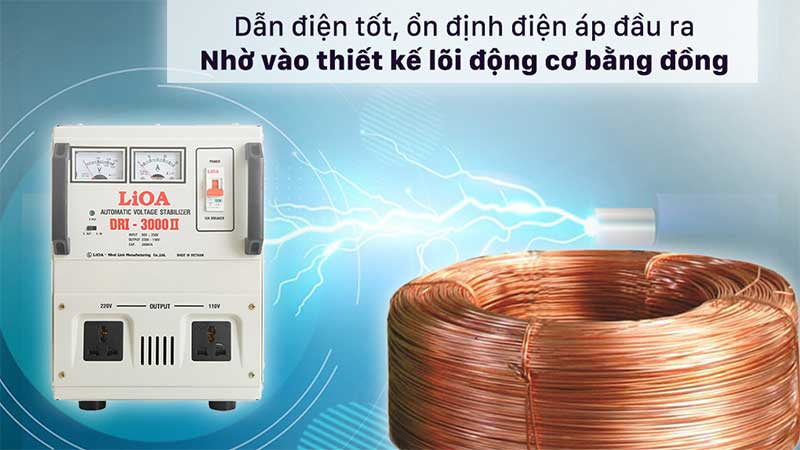 Chất liệu động cơ của Ổn áp 1 pha LiOA DRI-3000II