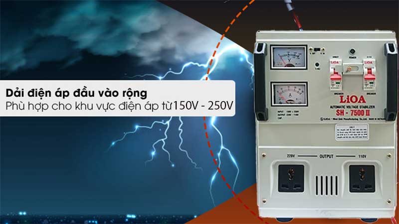 ứng dụng của Ổn áp 1 pha LiOA SH-7500II