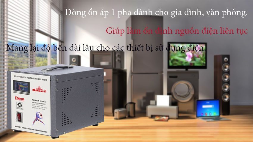 Ổn áp Robot Reno 1KVA 140V-250V - Hàng chính hãng