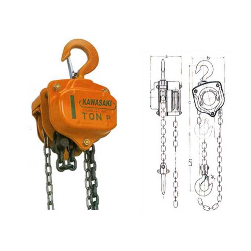 Pa lăng xích kéo tay Kawasaki Chain Hoist TB-2 - Hàng chính hãng