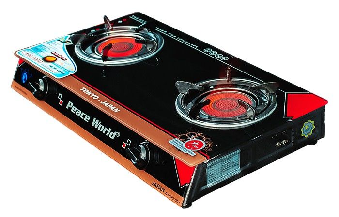 Bếp gas hồng ngoại cao cấp Peace World PW-255 HNH - 2 chức năng có hâm - Hàng chính hãng